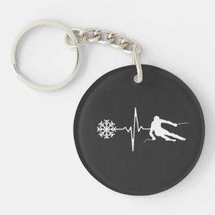 Skiing Key Ring