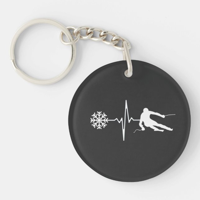 Skiing Key Ring (Front)