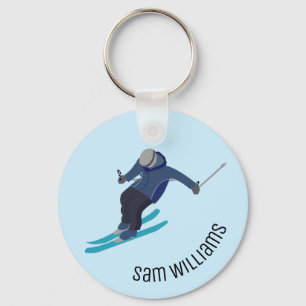 Skiing Key Ring