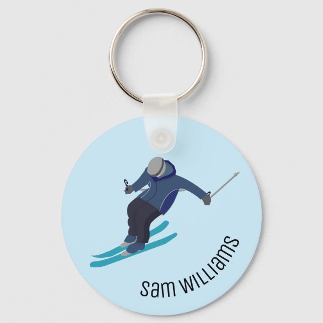 Skiing Key Ring (Front)