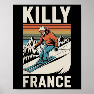 Skiing Killy France Poster