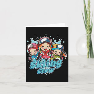 Skiing Ladies Crew Card