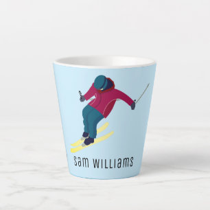 Skiing Latte Mug