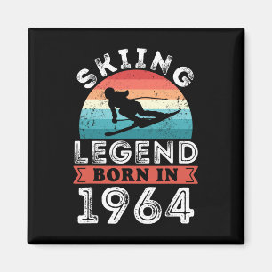 Skiing Legend Girls Born 1964 60th Birthday Gifts Magnet