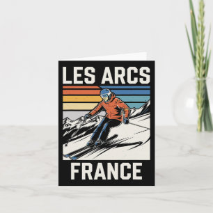 Skiing Les Arcs France Card