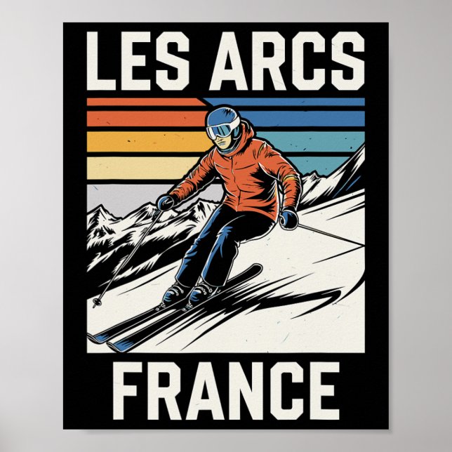 Skiing Les Arcs France  Poster (Front)