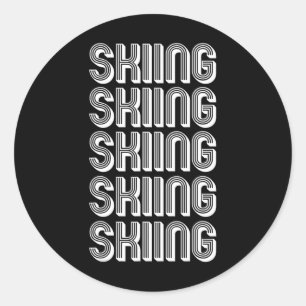 Skiing Lover _1 Classic Round Sticker