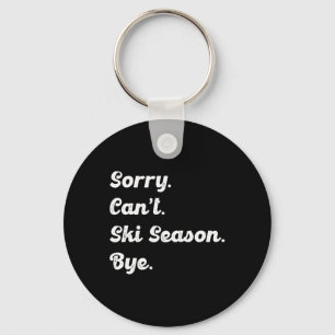 Skiing Lover Simplified Ski Life Key Ring