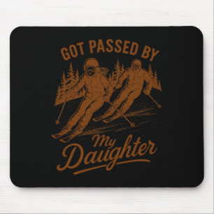 Skiing Lover Winter Sports Skier Got Ped By My Dau Mouse Pad