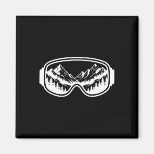 Skiing Mountain Goggles Snow Freestyle Ski Outdoor Magnet