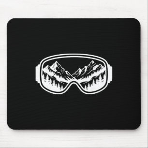 Skiing Mountain Goggles Snow Freestyle Ski Outdoor Mouse Pad