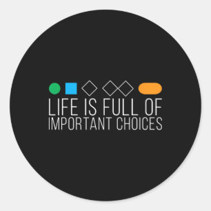 Skiing Mountain Winter Wintersport Outfits Life Is Classic Round Sticker