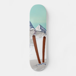 Skiing Mountains Skateboard