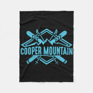 Skiing Mountains Skier Downhill Ski Resort Cooper Fleece Blanket