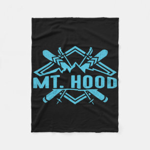 Skiing Mountains Skier Downhill Ski Resort Mt. Hoo Fleece Blanket