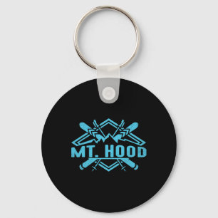 Skiing Mountains Skier Downhill Ski Resort Mt. Hoo Key Ring