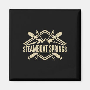Skiing Mountains Skier Downhill Ski Resort Steambo Magnet