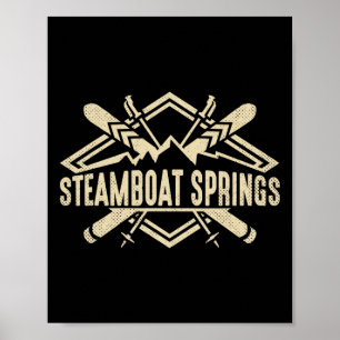Skiing Mountains Skier Downhill Ski Resort Steambo Poster