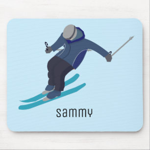 Skiing Mouse Pad