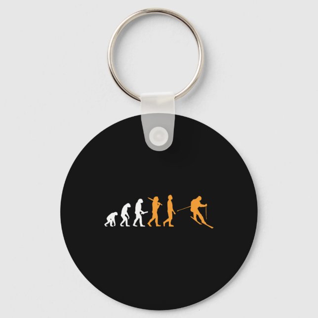 Skiing My Favourite Ski Buddies Call Me Dad  Key Ring (Front)