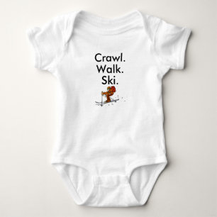 Skiing Newborn Gift, Skiier Winter Baby Bodysuit