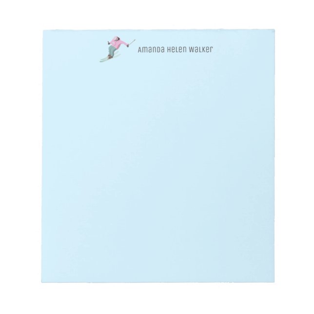 Skiing Notepad (Front)
