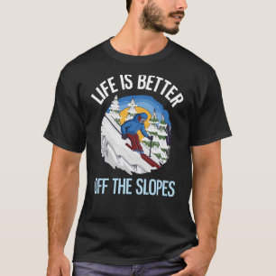 Skiing Off The Slopes Free Riding T-Shirt