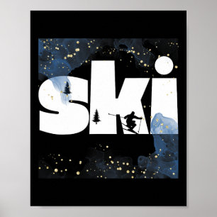 Skiing On Slopes4 Poster
