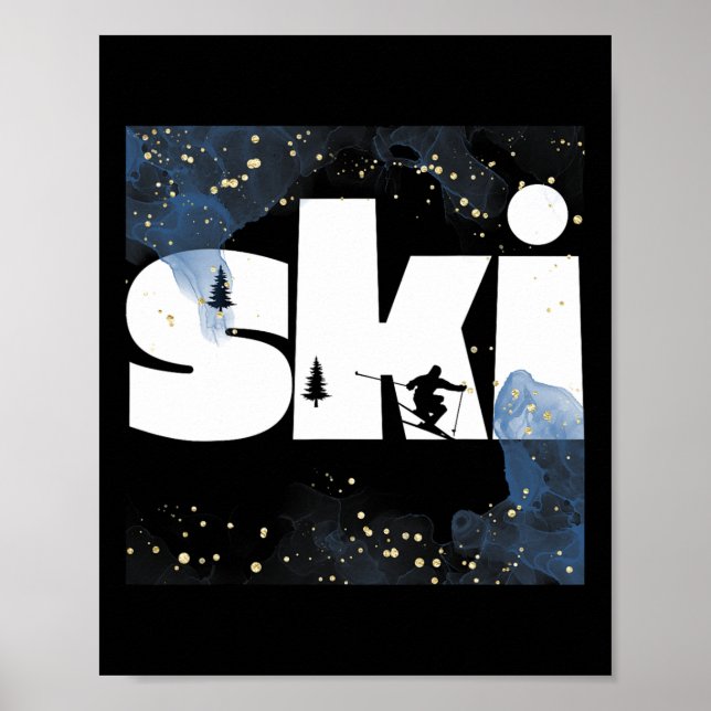 Skiing On Slopes4  Poster (Front)
