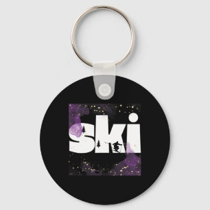 Skiing On Slopes5  Key Ring