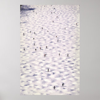 Skiing On The Steep - Poster