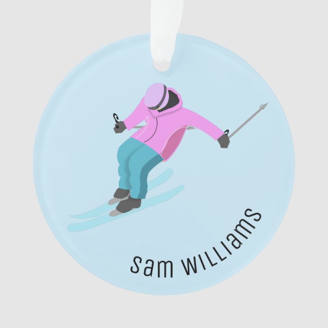 Skiing Ornament (Front)