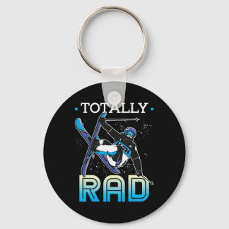 Skiing Outfit Nordic Skier Ski Totally Rad  Key Ring