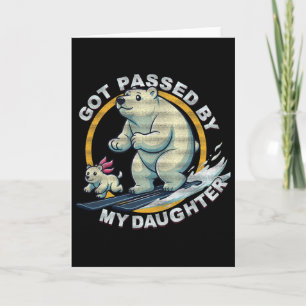 Skiing Polar Bear Design Got Ped By My Daughter Fu Card
