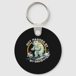 Skiing Polar Bear Design Got Ped By My Daughter Fu Key Ring
