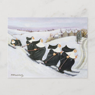 Skiing Postcard