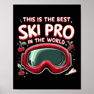 Skiing pro sports snow poster