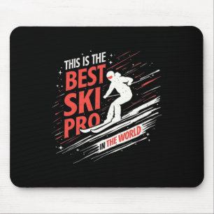 Skiing Professional Mountain Snow Sport Mouse Pad