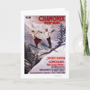 Skiing Promotional Poster Card