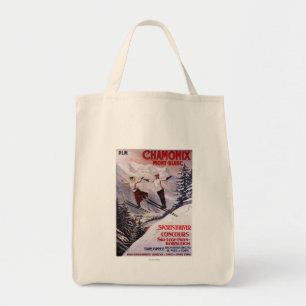Skiing Promotional Poster Tote Bag