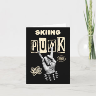 Skiing Punk Rock Music Snow Mountain Adventure Card
