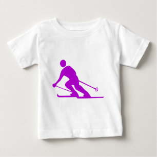 Skiing - Purple Baby T-Shirt