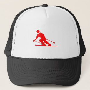 Skiing - Red Trucker Hat