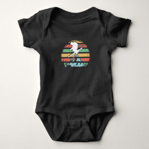 Skiing Retro Baby Bodysuit