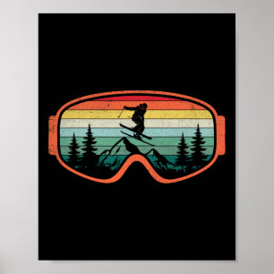 Skiing Retro Goggles Skier Freestyle Extreme Winte Poster