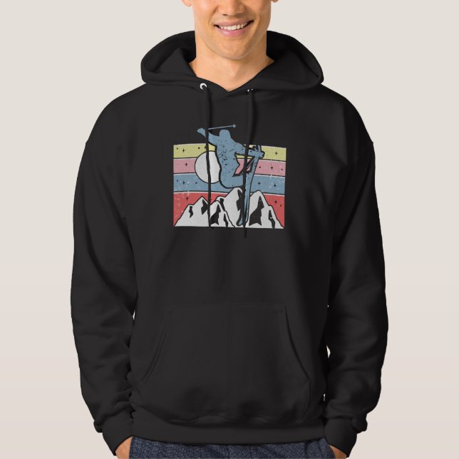 Skiing Retro Hoodie (Front)