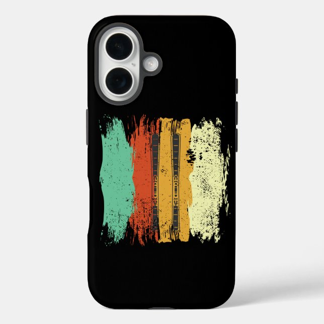Skiing Retro Ski Case-Mate iPhone Case (Back)
