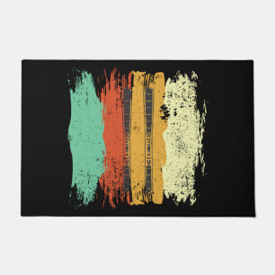 Skiing Retro Ski Doormat