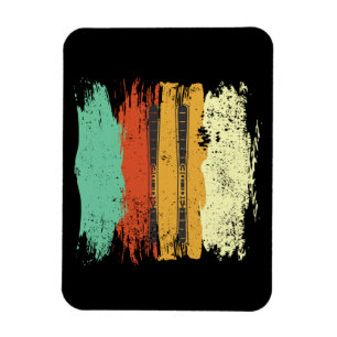 Skiing Retro Ski Magnet