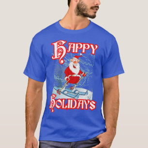 Skiing Santa Claus  Xmas Ski Christmas Holiday T-Shirt